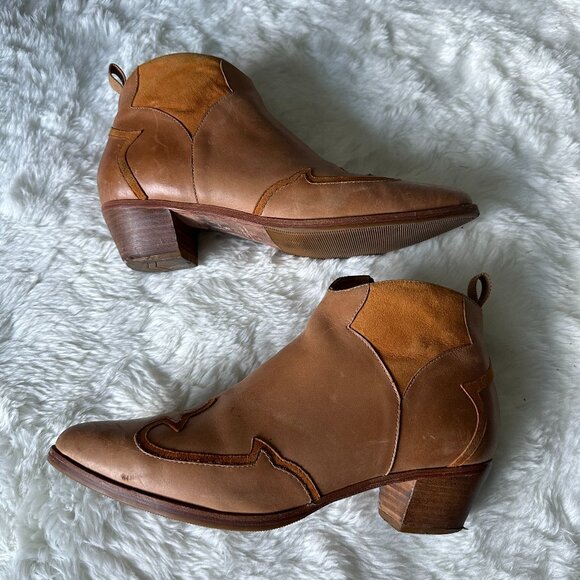 Western leather ankle boots - Picture 5 of 8